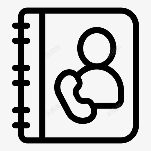 电话簿通讯簿通信svg_新图网 https://ixintu.com 电话簿 通讯 通信网络 帮助 支持