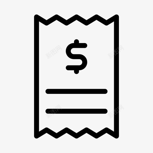 收据票据单据svg_新图网 https://ixintu.com 收据 票据 单据 发票 报表 业务管理 字形