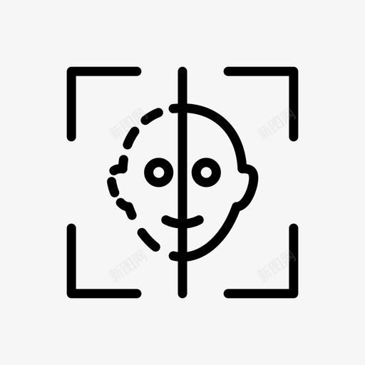 授权人脸扫描svg_新图网 https://ixintu.com 授权 授权人 人脸 扫描 安全 验证 证物 联网 字形