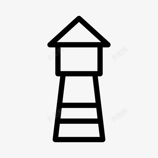 塔建筑物房子svg_新图网 https://ixintu.com 地图 建筑物 房子 灯塔 导航 像素 字形
