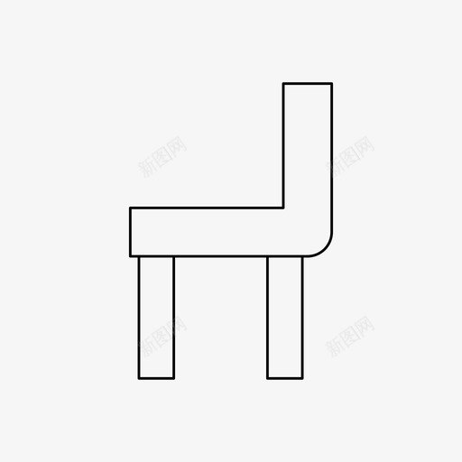 椅子装饰家具svg_新图网 https://ixintu.com 椅子 装饰 家具 座椅 坐姿 基本 图标 细线 线条
