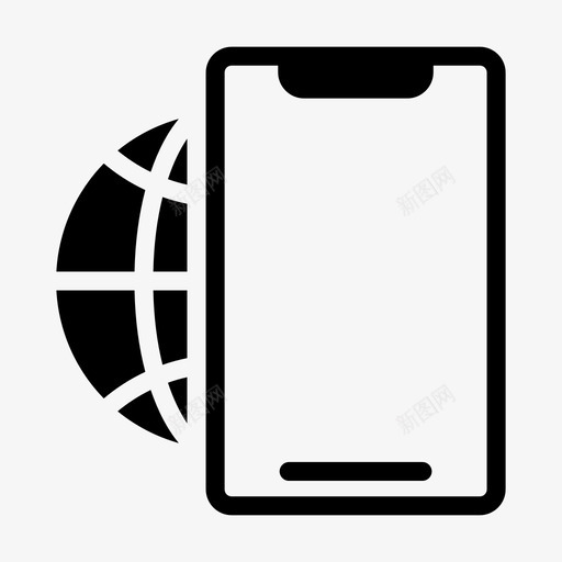 手机浏览器互联网svg_新图网 https://ixintu.com 手机 浏览器 互联网 在线 电话 场景 线条 符号