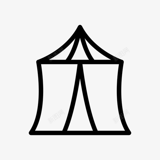 帐篷营地狂欢节svg_新图网 https://ixintu.com 狂欢节 帐篷 营地 马戏团 节日 线条 雕文