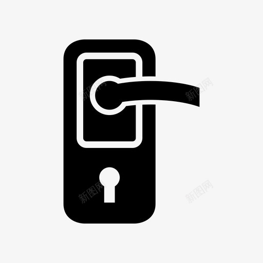 门把手门口门把手轮廓和轮廓svg_新图网 https://ixintu.com 门把 把手 轮廓 门口