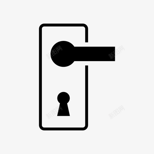 门把手门口门把手轮廓和轮廓svg_新图网 https://ixintu.com 门把 把手 轮廓 门口