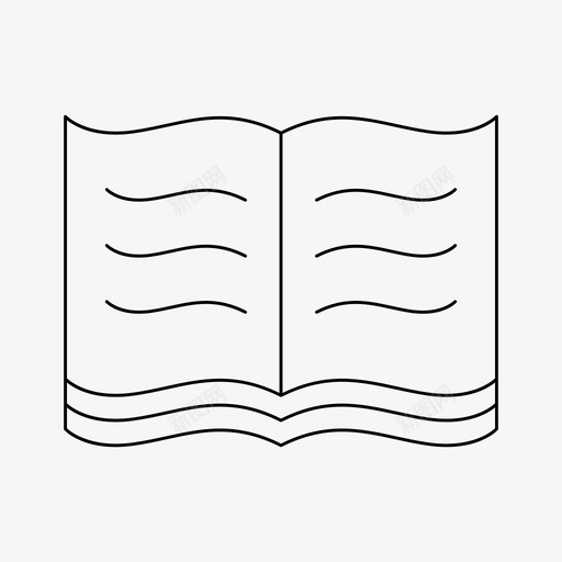 书文学小说svg_新图网 https://ixintu.com 文学小说 阅读 研究 书细 线条