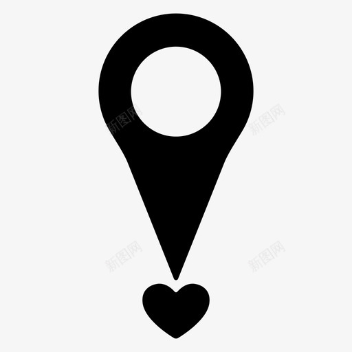 爱心位置svg_新图网 https://ixintu.com 地图 爱心 位置 别针 寻求 者爱 雕文
