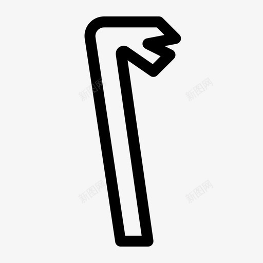 撬棍设备铁svg_新图网 https://ixintu.com 撬棍 设备 金属 武器