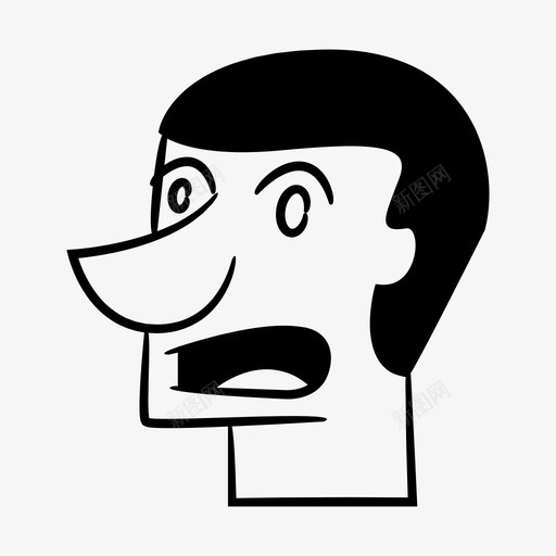 脸头像漫画svg_新图网 https://ixintu.com 头像 漫画 人类 担心