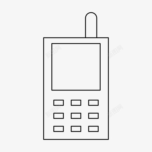移动电话通讯设备svg_新图网 https://ixintu.com 移动电话 通讯设备 电子设备 细线