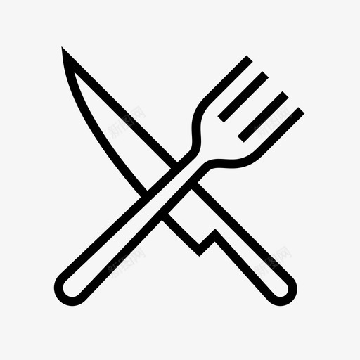 刀叉餐具厨房svg_新图网 https://ixintu.com 刀叉 餐具 厨房 餐厅 轮廓 雕文
