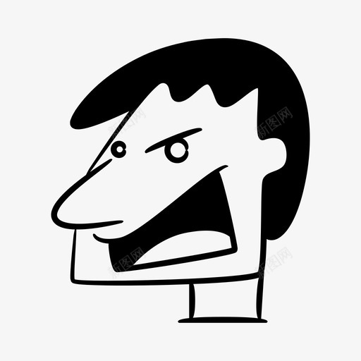 脸愤怒漫画svg_新图网 https://ixintu.com 漫画 愤怒 人类 喊叫 头像