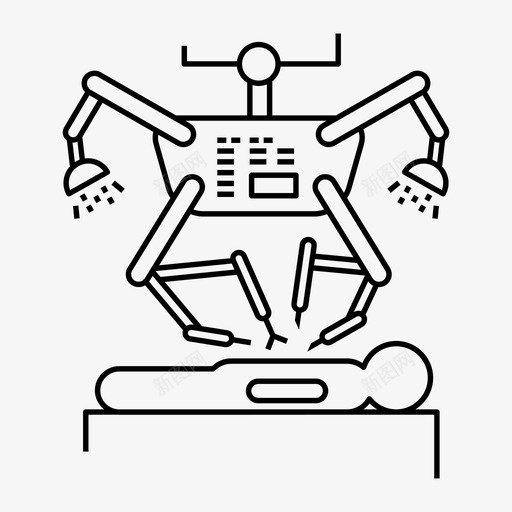 机器人手术室病人svg_新图网 https://ixintu.com 机器人 手术室 病人