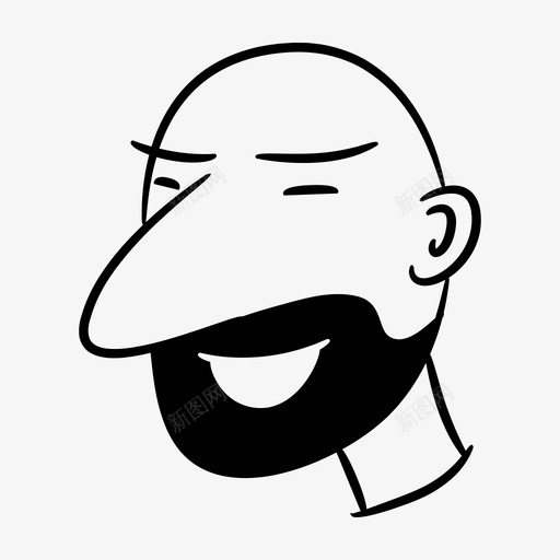 秃头男人化身漫画svg_新图网 https://ixintu.com 秃头 男人 化身 漫画 人类 老脸