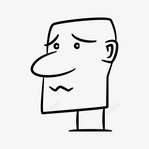 悲伤阿凡达男人svg_新图网 https://ixintu.com 阿凡 悲伤 达男 人人 担心 面对 漫画