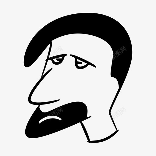 老人头像漫画svg_新图网 https://ixintu.com 老人 头像 漫画 累了