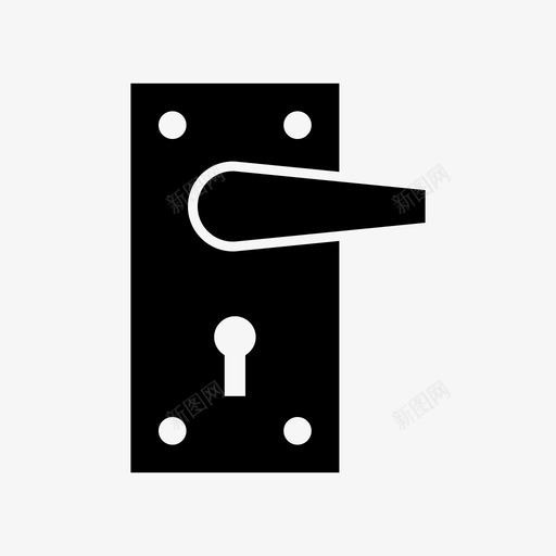 门把手门口门把手轮廓和轮廓svg_新图网 https://ixintu.com 门把 把手 轮廓 门口