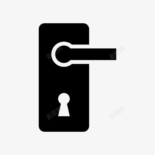 门把手门口门把手轮廓和轮廓svg_新图网 https://ixintu.com 门把 把手 轮廓 门口