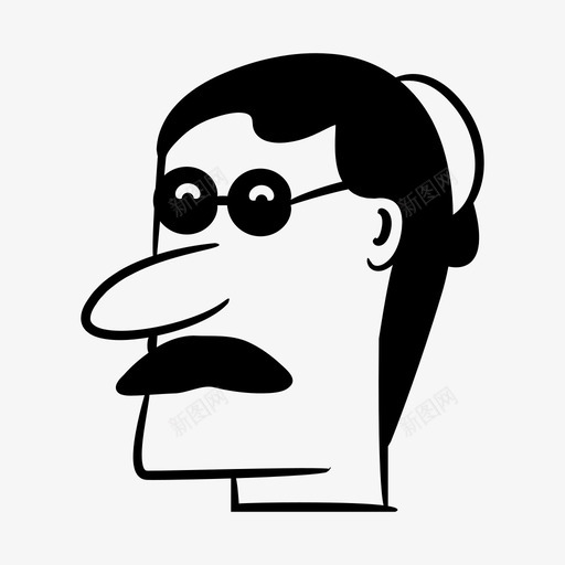 脸头像漫画svg_新图网 https://ixintu.com 漫画 头像 胡子