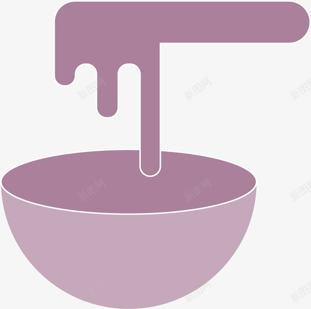 蜡碗脱毛蜡图标iconpng_新图网 https://ixintu.com 脱毛 蜜蜡 碗 紫色