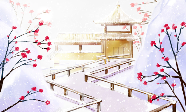 冬天树枝梅花雪花凉亭psd免抠素材_新图网 https://ixintu.com 九九消寒图冬 冬 冬天 凉亭 树枝 梅花 雪花