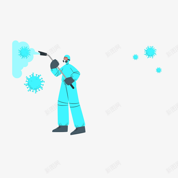 手绘卡通安全人物灭菌png免抠素材_新图网 https://ixintu.com 手绘 卡通 安全 人物 灭菌