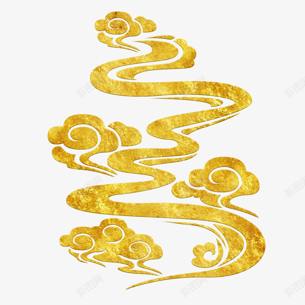 中国风金色祥云漂浮元素png免抠素材_新图网 https://ixintu.com 中国风 金色祥云 漂浮元素 金箔纹理