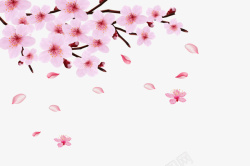 樱花手绘卡通元素图素材