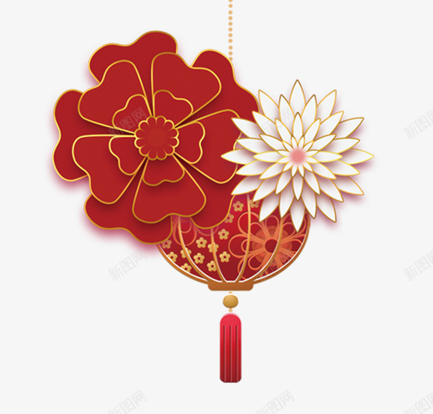 装饰复古花素材png免抠素材_新图网 https://ixintu.com 复古 装饰 中国风 插画 国潮 国风