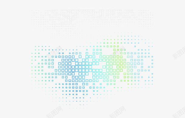 蓝色渐变唯美方块背景png免抠素材_新图网 https://ixintu.com 渐变 唯美 方块 背景