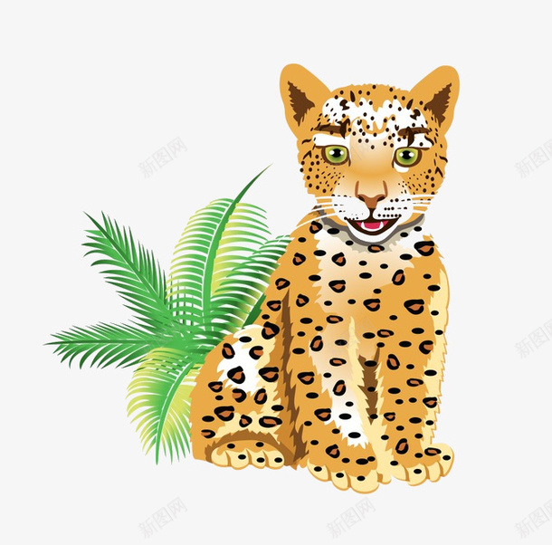 卡通凶猛金钱豹png免抠素材_新图网 https://ixintu.com 凶猛 动物 手绘 杀气 矢量 金钱豹 霸气头像