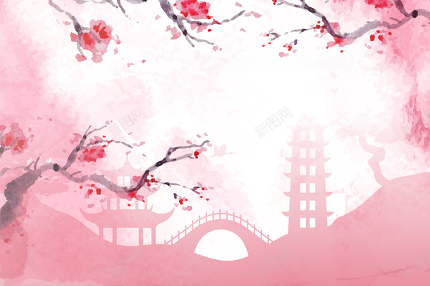 春天樱花树枝凉亭psd免抠素材_新图网 https://ixintu.com 春天 樱花 树枝 凉亭