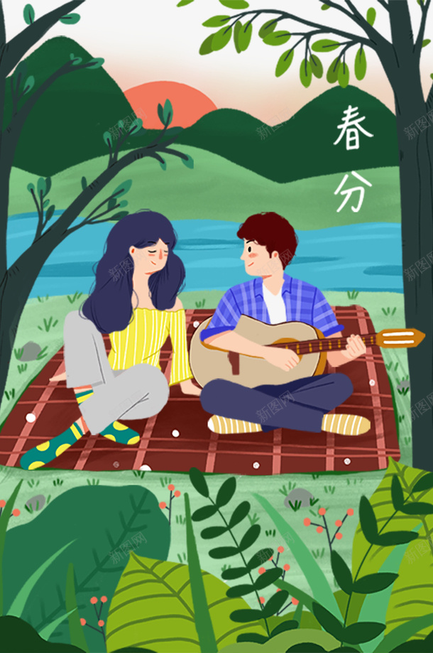 春分手绘卡通人物约惠元素图psd免抠素材_新图网 https://ixintu.com 春分 手绘 卡通 人物 约会 元素图 春天