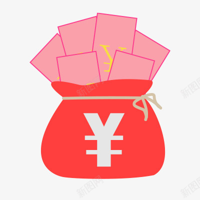 钱袋子子字子png_新图网 https://ixintu.com 钱袋 钱 袋子 袋 富