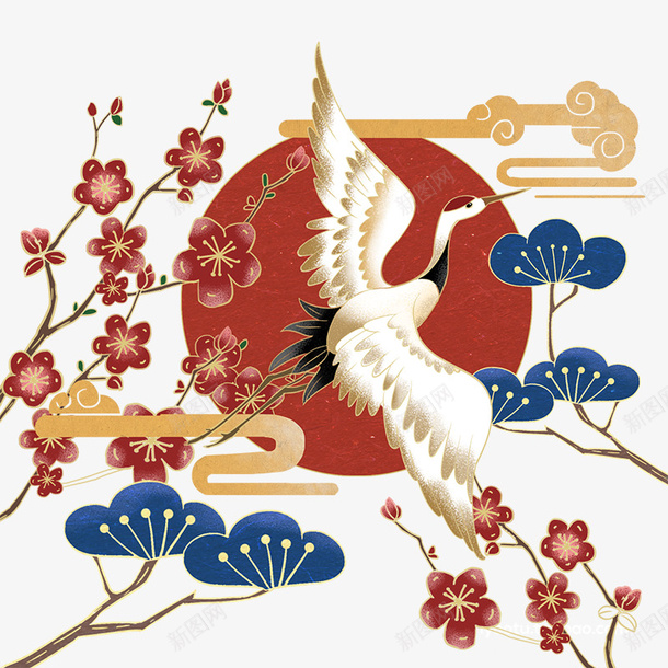 古风国潮风鹤png免抠素材_新图网 https://ixintu.com 古风 国潮风 鹤 中国风