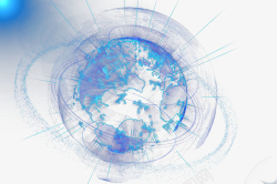 科技蓝色线条地球矢量图背景素材