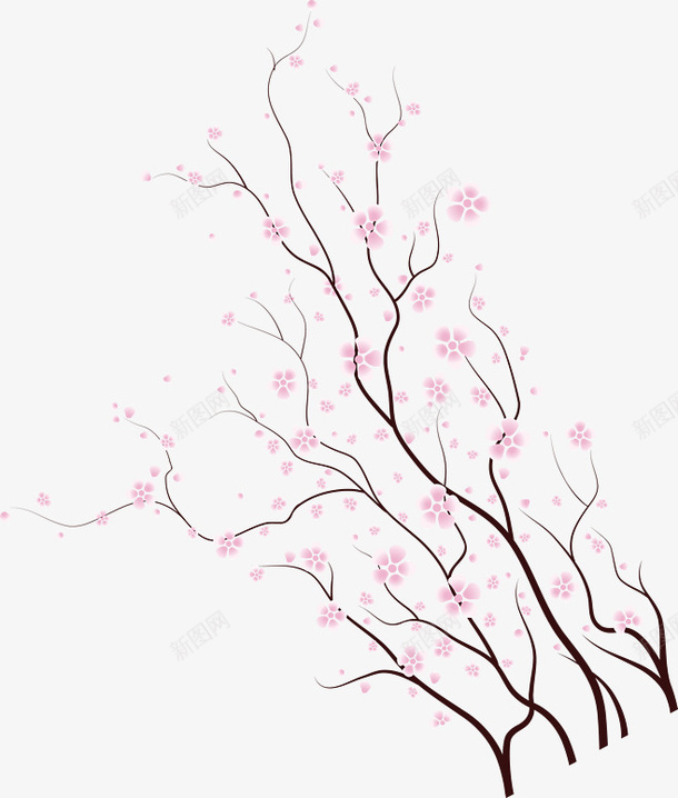 中国风古风桃花png免抠素材_新图网 https://ixintu.com 中国风 古风 桃花 手绘