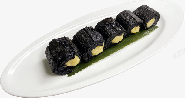 竹炭榴莲薄餐png免抠素材_新图网 https://ixintu.com 竹炭 榴莲 薄餐 寿司 卷 美食 榴莲卷 早点