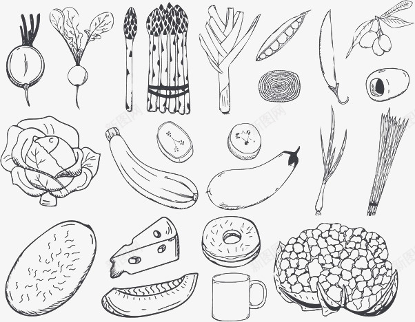 食物矢量图案底纹psd_新图网 https://ixintu.com 食物 矢量 图案 底纹