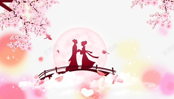 樱花手绘树枝桥梁牛郎织女剪影psd免抠素材_新图网 https://ixintu.com 樱花 手绘 树枝 桥梁 牛郎 织女 剪影 春天