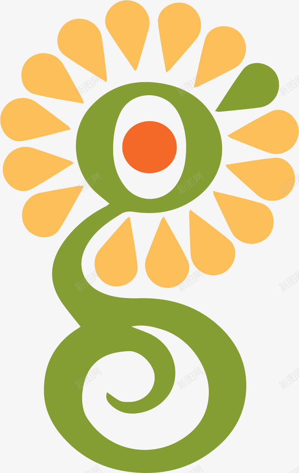 卡通太阳花彩色ai免抠素材_新图网 https://ixintu.com 一束太阳花 卡 太 花 通 阳