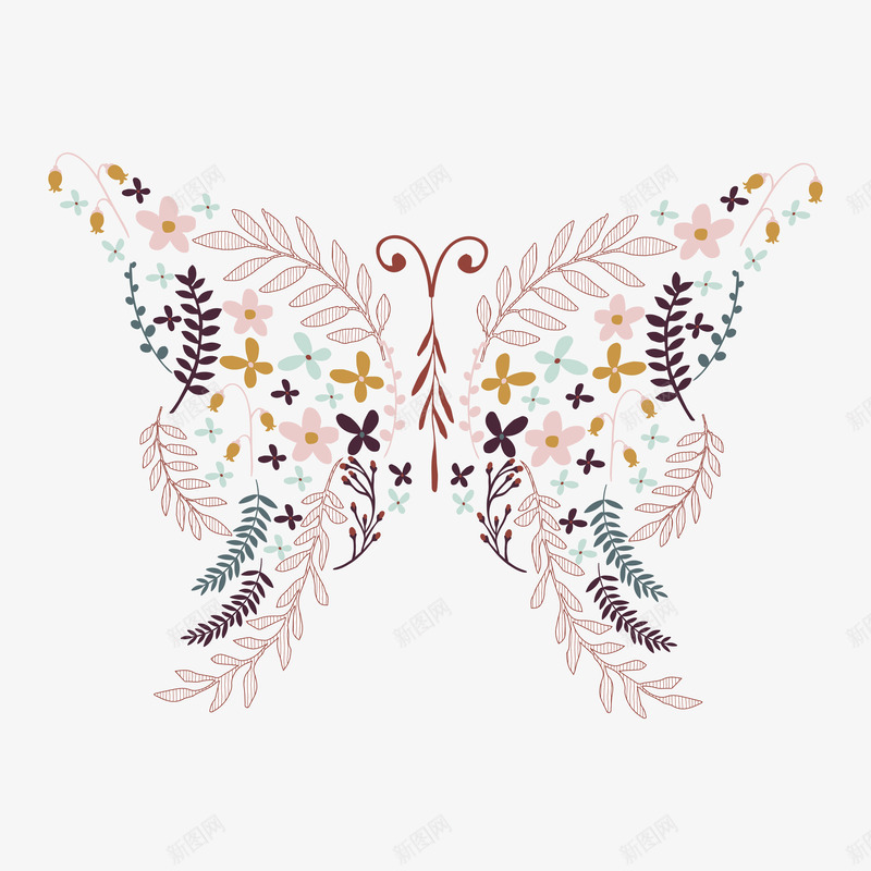 蝴蝶花环花卉梦幻童话森林系水印透明免扣图贴图平面设计花卉png免抠素材_新图网 https://ixintu.com 花卉 蝴蝶 蝴蝶花 花环 梦幻 童话 森林 水印 透明 免扣 图贴