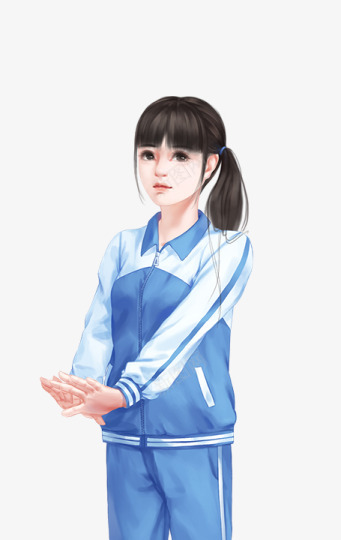 淘气女生校服中式学生校服png免抠素材_新图网 https://ixintu.com 校服 淘气 女生 中式 学生