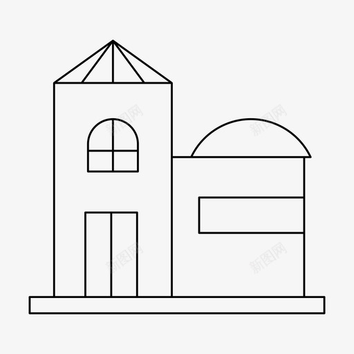 建筑住宿城市svg_新图网 https://ixintu.com 建筑 住宿 城市 旅舍 住宅 细线