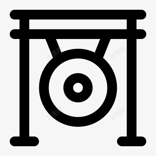 锣乐器音乐svg_新图网 https://ixintu.com 乐器 音乐 歌曲 传统 媒体