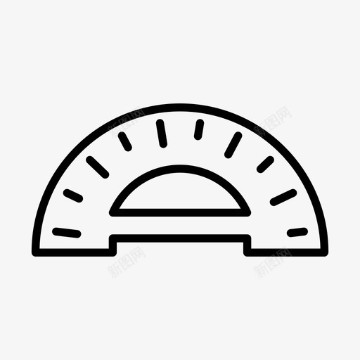 尺圆度svg_新图网 https://ixintu.com 圆度 量具 量角器 刻度 文具