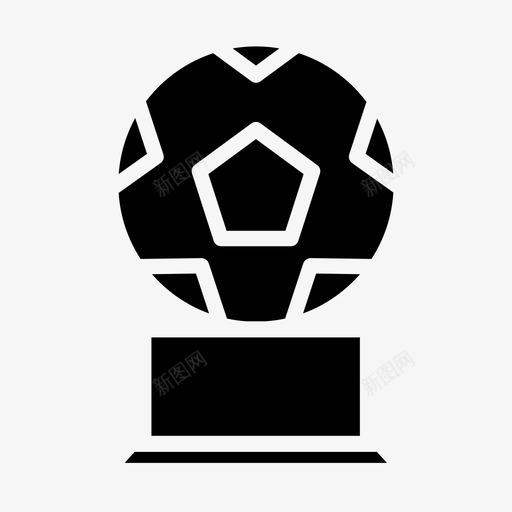 奖杯足球球员svg_新图网 https://ixintu.com 足球 球员 奖杯 优胜者 最佳 标志