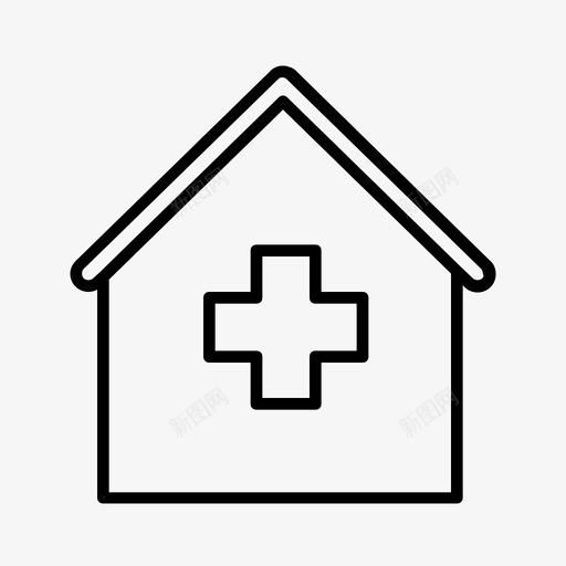 医院房子医疗svg_新图网 https://ixintu.com 医院 房子 医疗