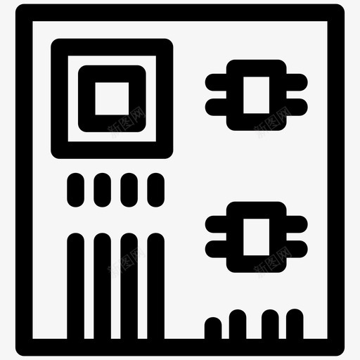 主板电路pcbsvg_新图网 https://ixintu.com 主板 电路 处理器