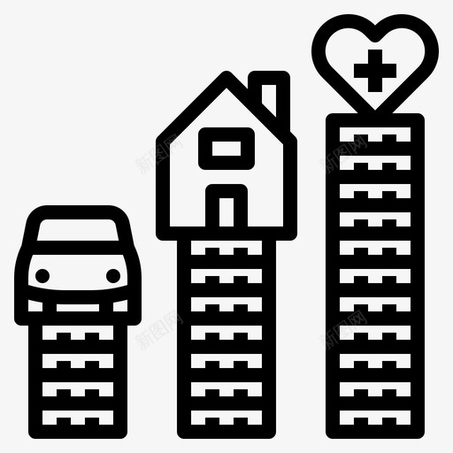 理财银行投资svg_新图网 https://ixintu.com 理财 银行 投资 生活